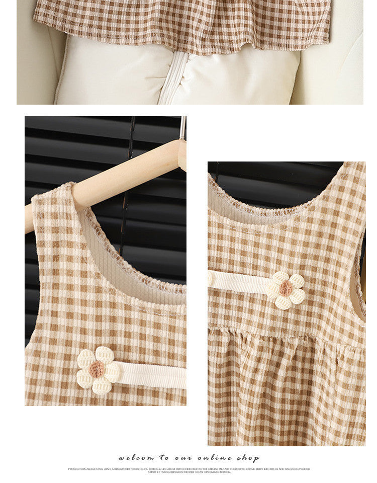 Girl Round-neck Long-sleeved Dress - Simply Snug