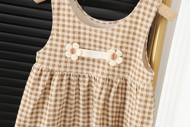 Girl Round-neck Long-sleeved Dress - Simply Snug