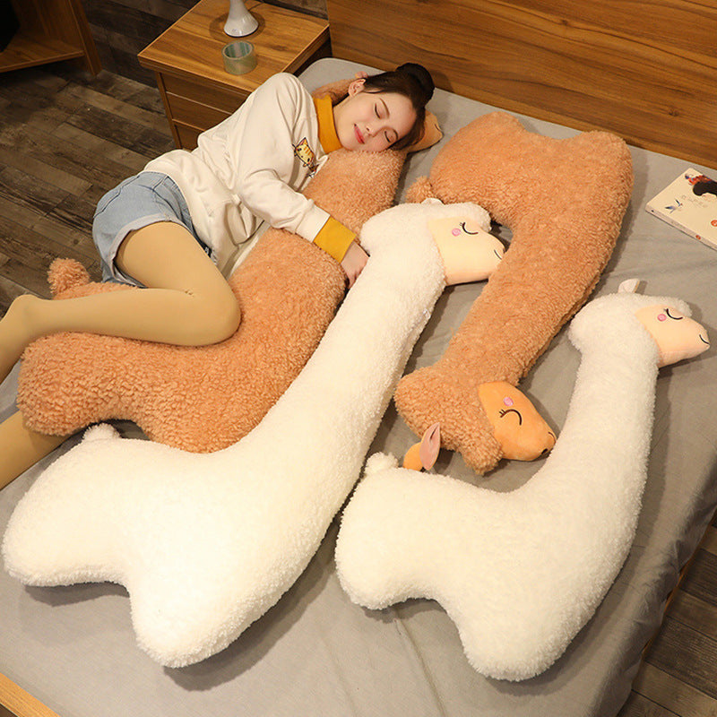 Life Size Alpaca Plush Pillow - Simply Snug