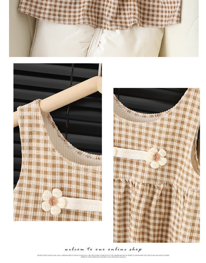 Girl Round-neck Long-sleeved Dress - Simply Snug